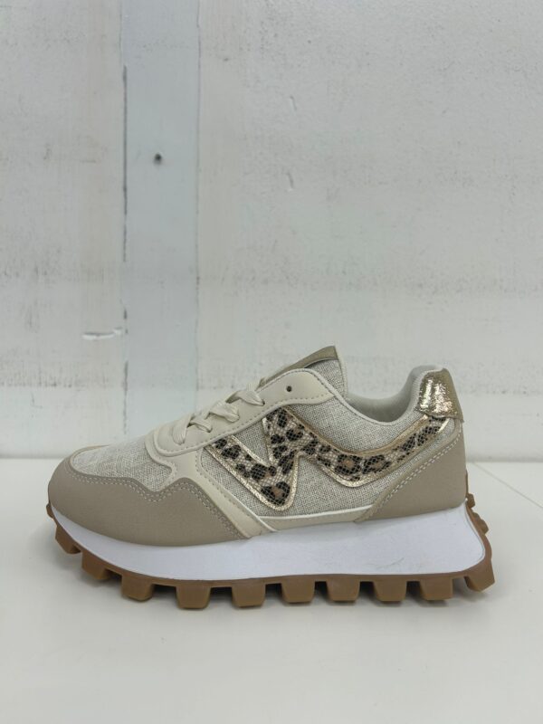 DEPORTIVA BRILLO BEIGE - Imagen 1