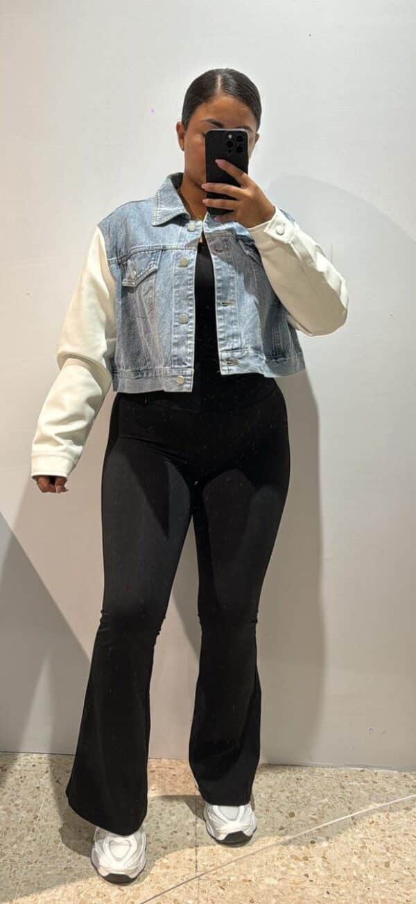 CHAQUETA MANGA POLIPIEL - Imagen 1