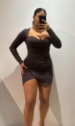 VESTIDO CORSÉ FRUNCIDO