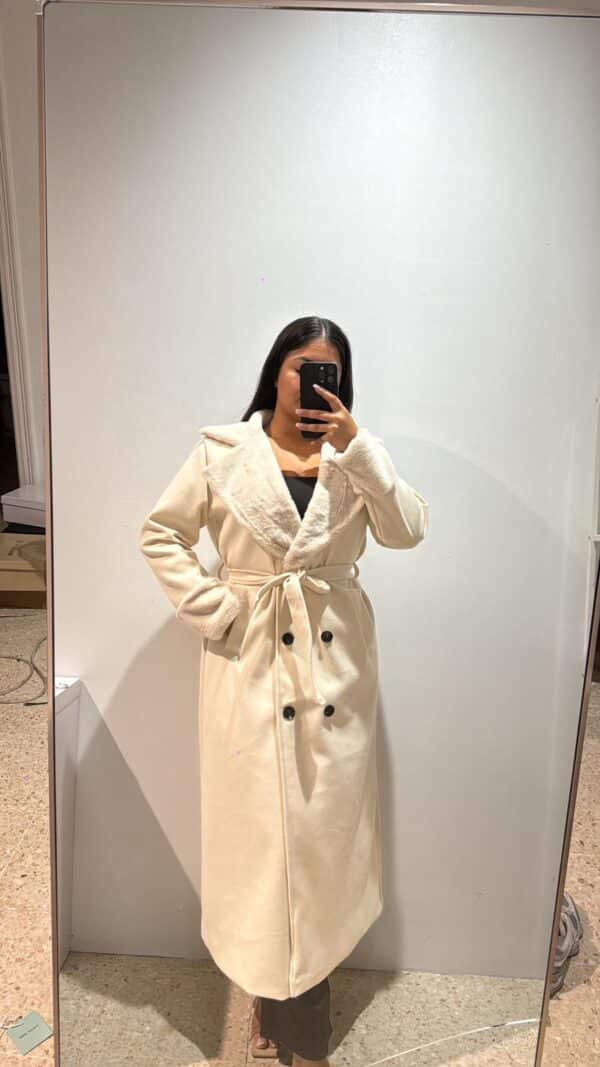 GABARDINA BEIGE PELO - Imagen 1