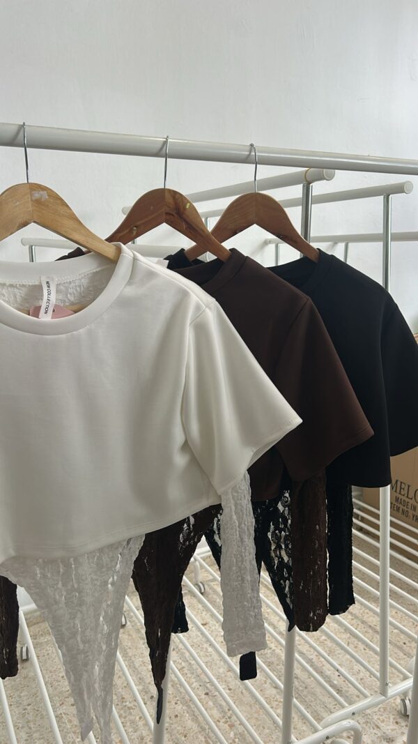 CAMISETA ENCAJE - Imagen 2