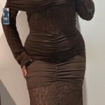 VESTIDO FRUNCIDO ENCAJE