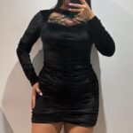 VESTIDO FRUNCIDO TERCIOPELO