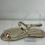 SANDALIA PLANA ANILLO DORADO