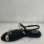 SANDALIA PLANA ANILLO NEGRO