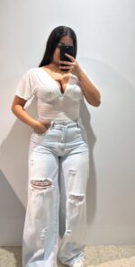 CAMISETA FRUNCIDA MANGA ANCHA