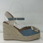 ESPARTO AZUL HEBILLA DORADA