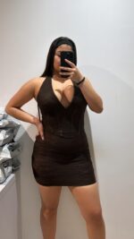 VESTIDO CORSÉ ENCAJE CORTO