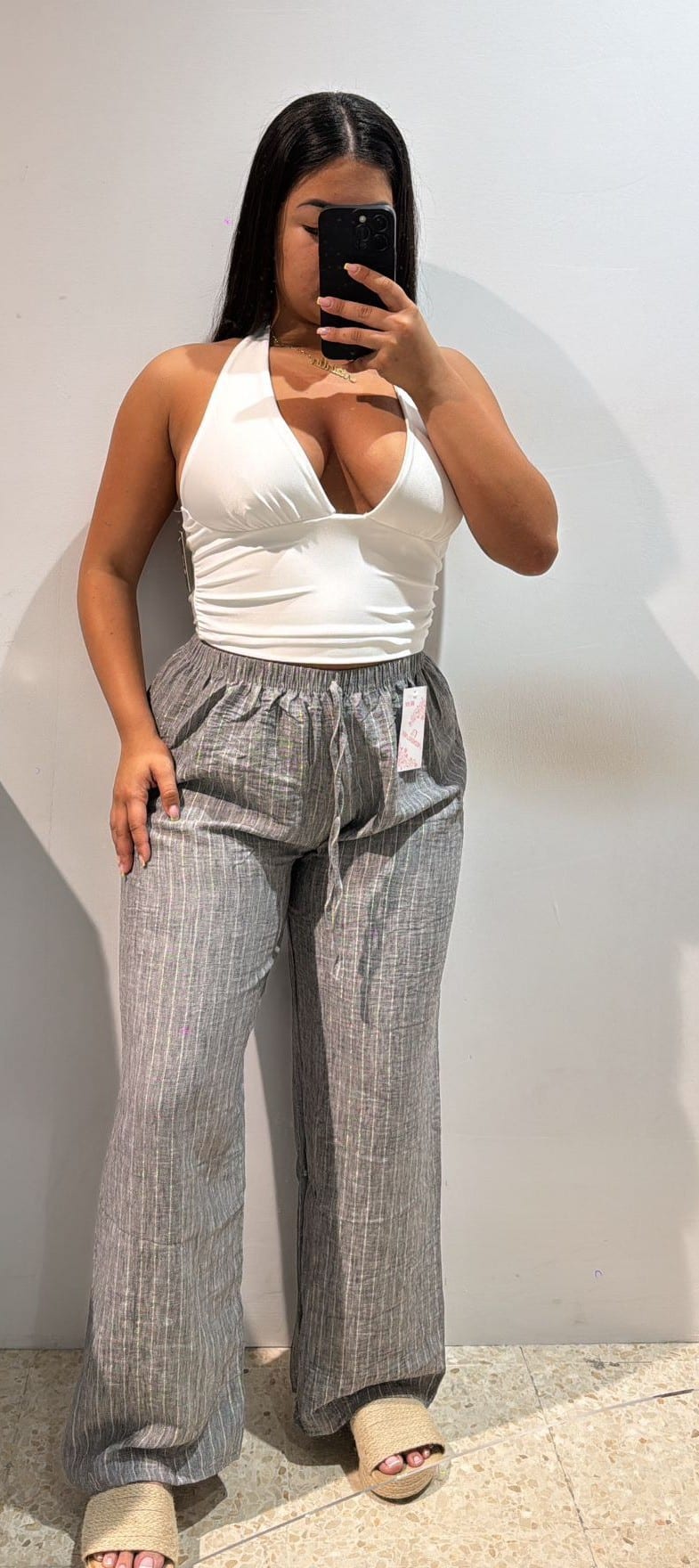 WhatsApp Image 2026-04-09 at 19.17.18 PANTALON LINO RAYAS - Imagen 1