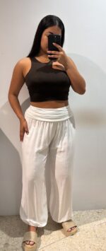 PANTALON LINO FRUNCIDO