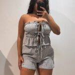 CONJUNTO VICHY LAZOS CORTOS