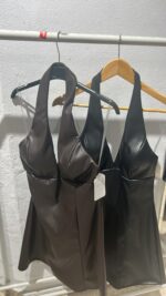 VESTIDO HALTER POLIPIEL - Imagen 2