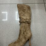 BOTA ALTA FINA ARRUGADA KAKI