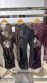 VESTIDO TRANSPARENCIA DETALLES - Imagen 2